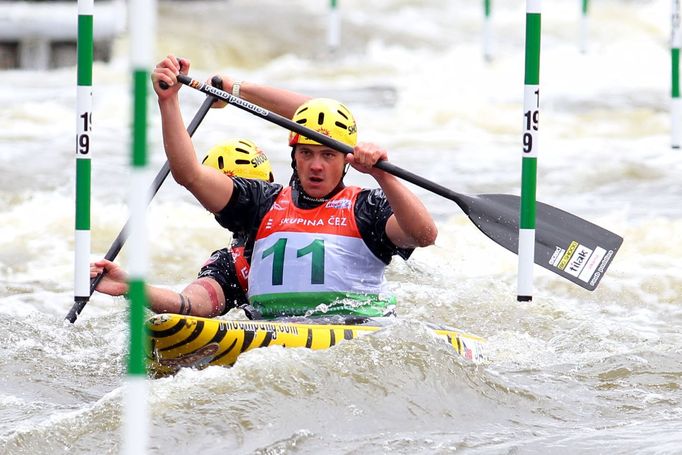 SP vodní slalom, Troja 2015: Ondřej Karlovský a Jakub Jáně