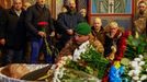 Pohřeb německé zdravotnice Diany Wagnerové v Kyjevě.