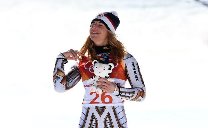 Ester Ledecká v super-G na ZOH 2018