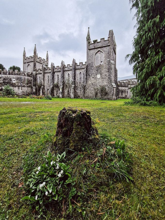 Strašidelný hrad Charleville a tajemný druidský les poblíž irského Tullamore