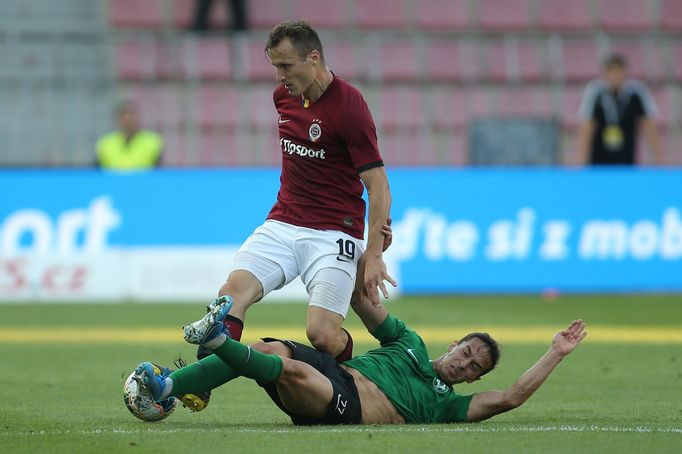 Sparta - Příbram, 4. kolo Fortuna:Ligy 2019-20: Lukáš Štětina a Marko Alvir