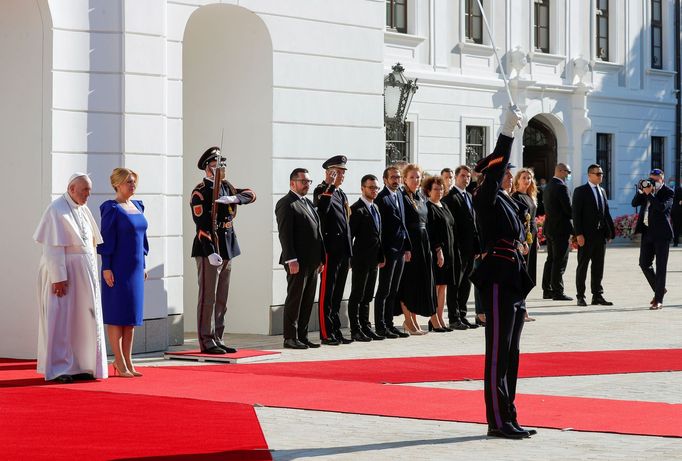 Papež František na návštěvě Slovenska.