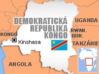 Mapa - Demokratická republika Kongo