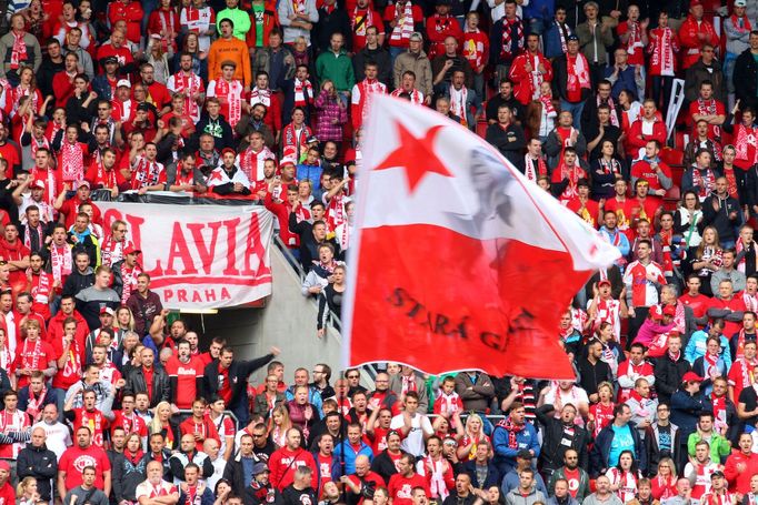 SL, Slavia-Sparta: fanoušci Slavie