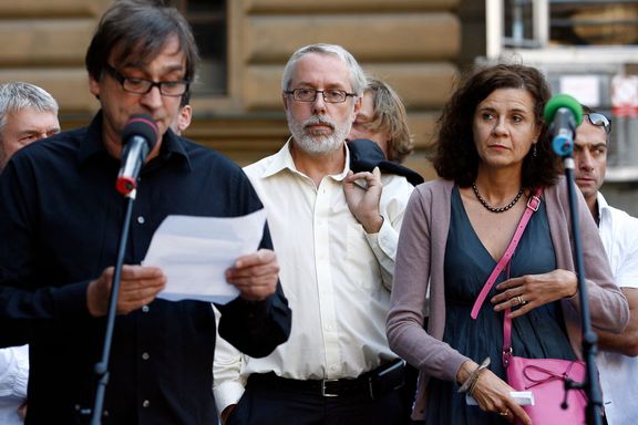 The establishment of administrative boards can prevent political interference in cultural institutions, such as when the head of the National Theater Ondřej Černý (center) was dismissed in 2012.