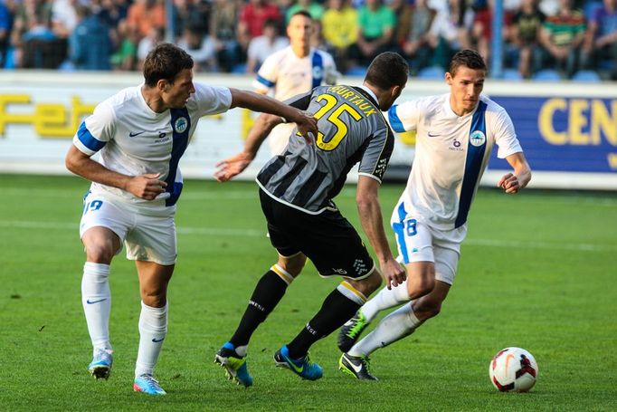 Fotbal, EL, Liberec - Udine: Michael Rabušic (19), David Pavelka (8) - Thomas Heurtaux (25)