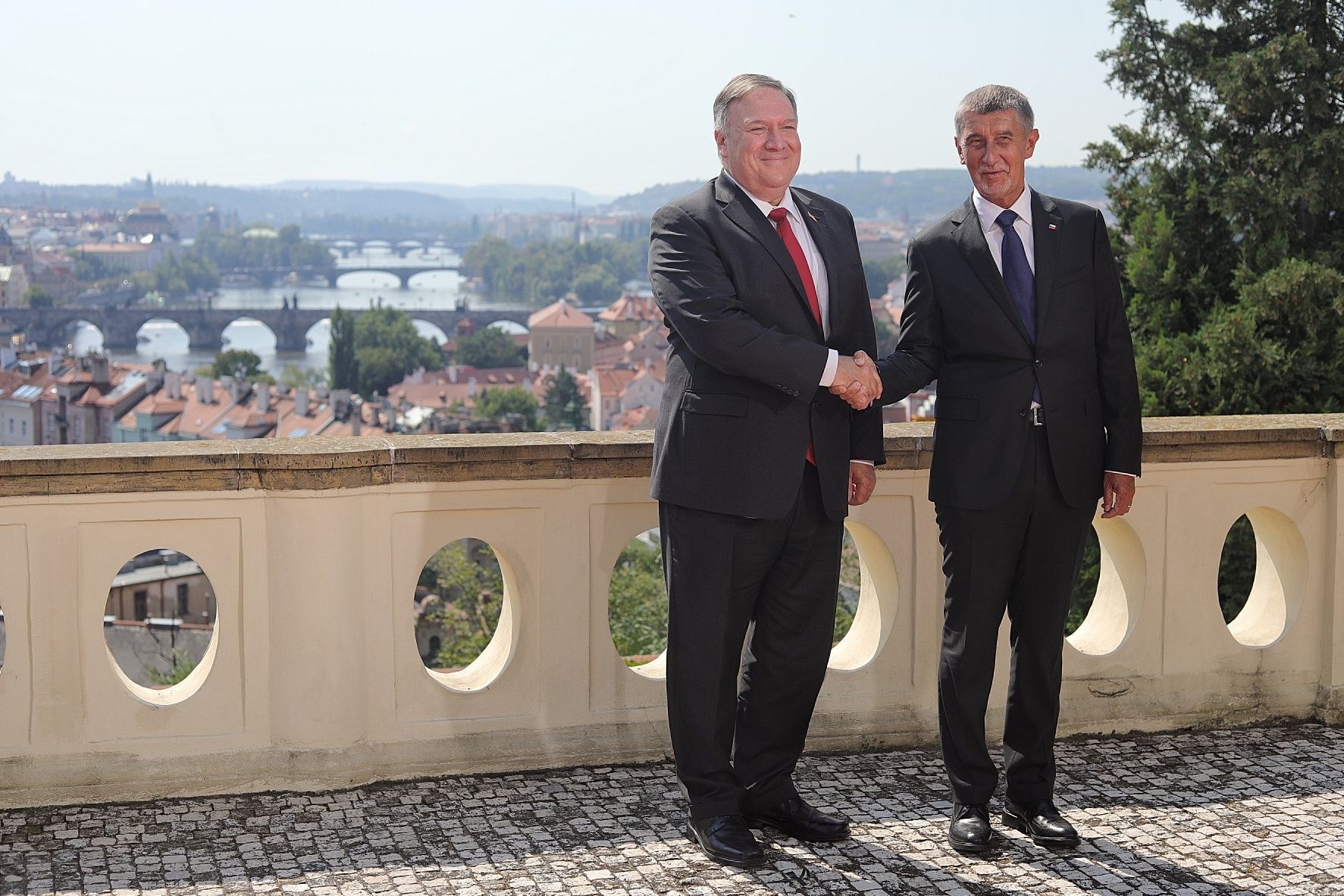 Mike Pompeo, Andrej Babiš, ministr zahraničí, USA, návštěva, setkání, Kramářova vila, Praha