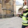 Nácvik požáru krovu Svatovítské katedrály