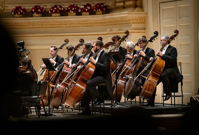 Snímek z úterního vystoupení České filharmonie v newyorské Carnegie Hall.