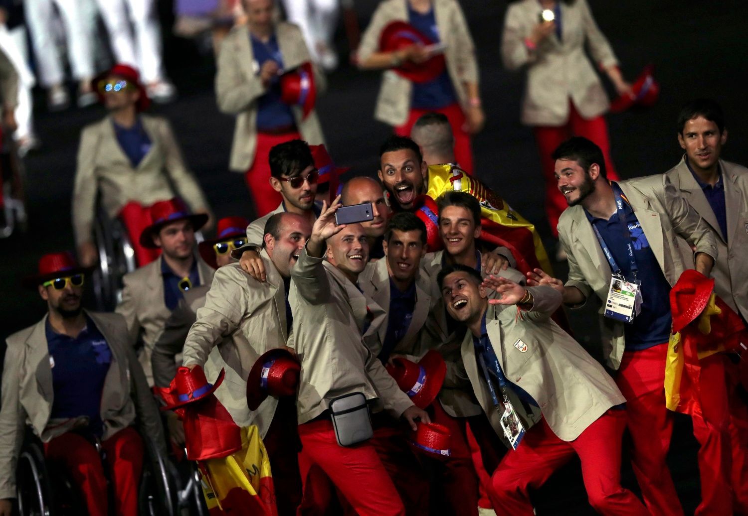 Zahajovací ceremoniál paralympiády 2016 - Španělsko, selfie