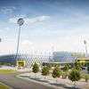 Vizualizace nového stadionu v Hradci Králové