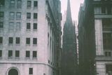 Výjev z New Yorku. Snímek pořízený přibližně v prvním desetiletí 20. století.