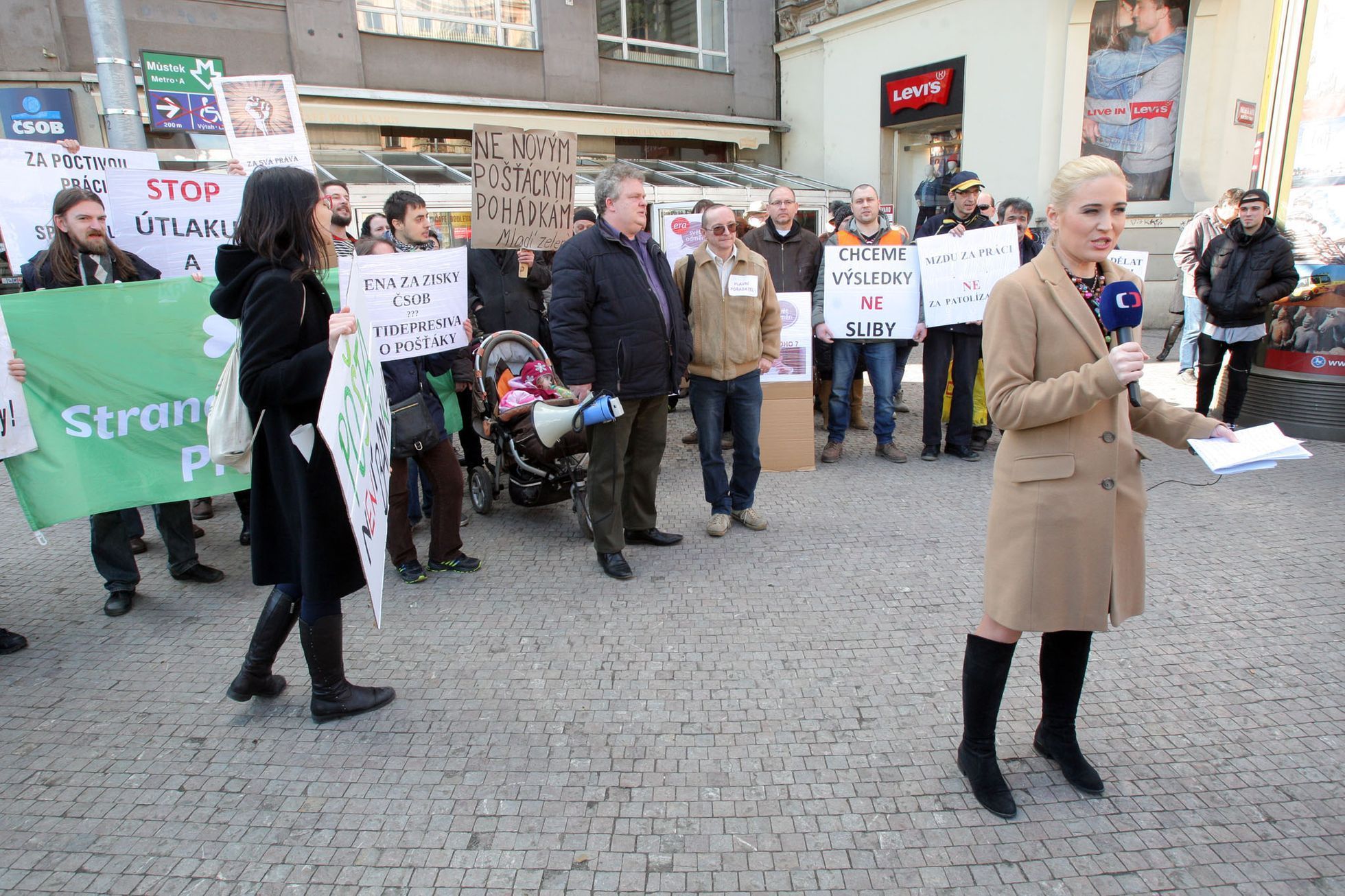 Demonstrace pošťáků