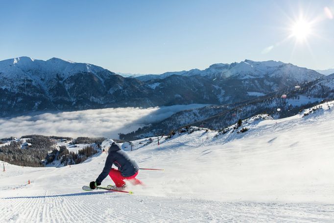 Lyžování u jezera Achensee v Tyrolsku - Christlum in Achenkirch