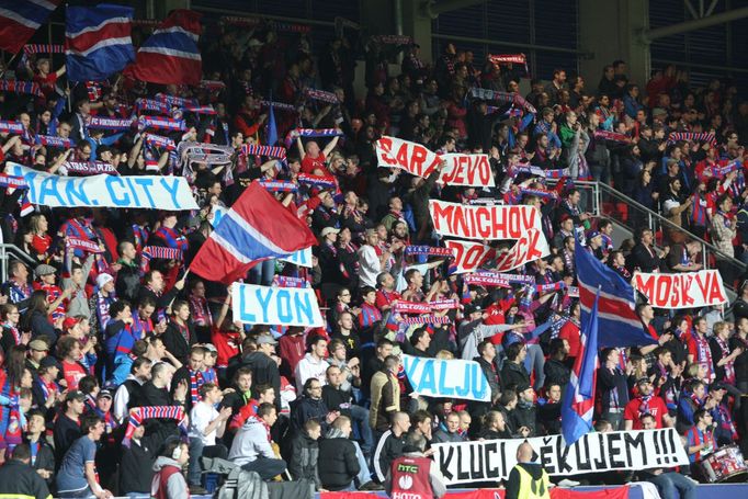 EL, Plzeň - Lyon: fanoušci Plzně