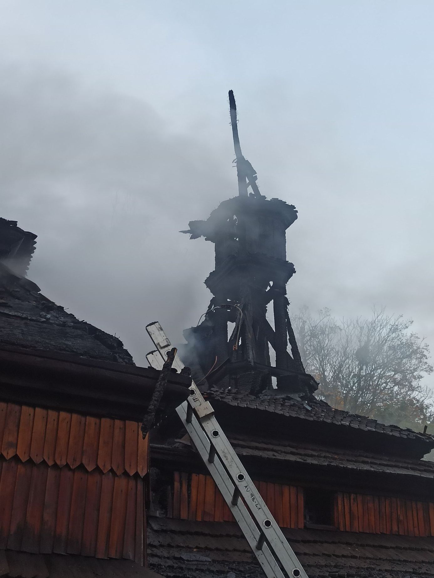 Kostel sv. Michaela - požár