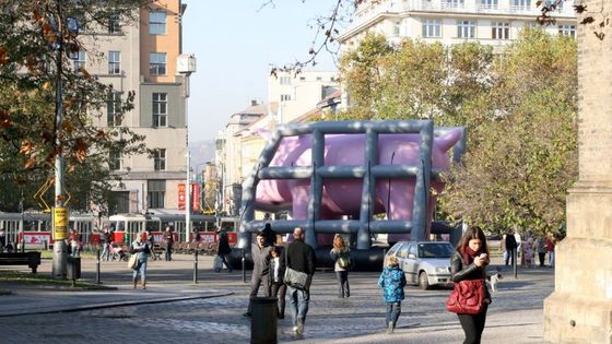 Happening v centru Prahy upozornil na nešetrný chov prasat