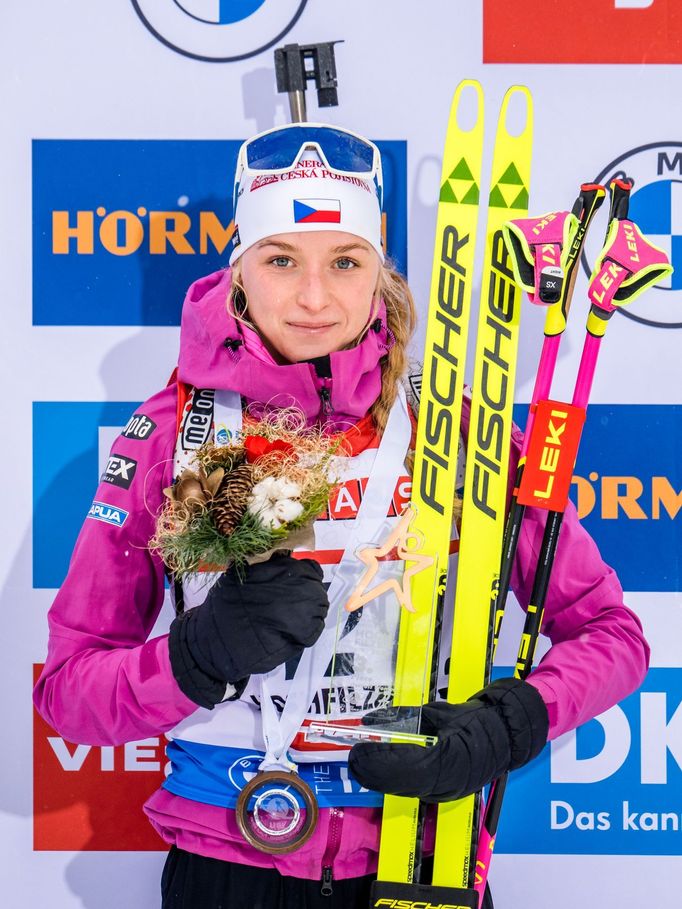 Markéta Davidová s bronzem ve stíhačce SP v Hochfilzenu 2022