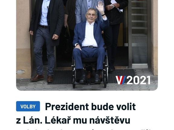 Prezident Miloš Zeman bude volit na zámku v Lánech.