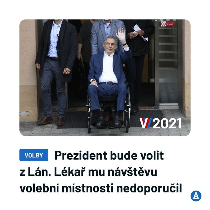 Prezident Miloš Zeman bude volit na zámku v Lánech.