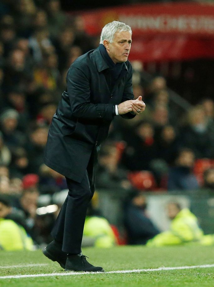 Soccer Football - Premier League - Manchester United v Tottenham Hotspur - Old Trafford, Manchester, Britain - December 4, 2019  Tottenham Hotspur manager Jose Mourinho r