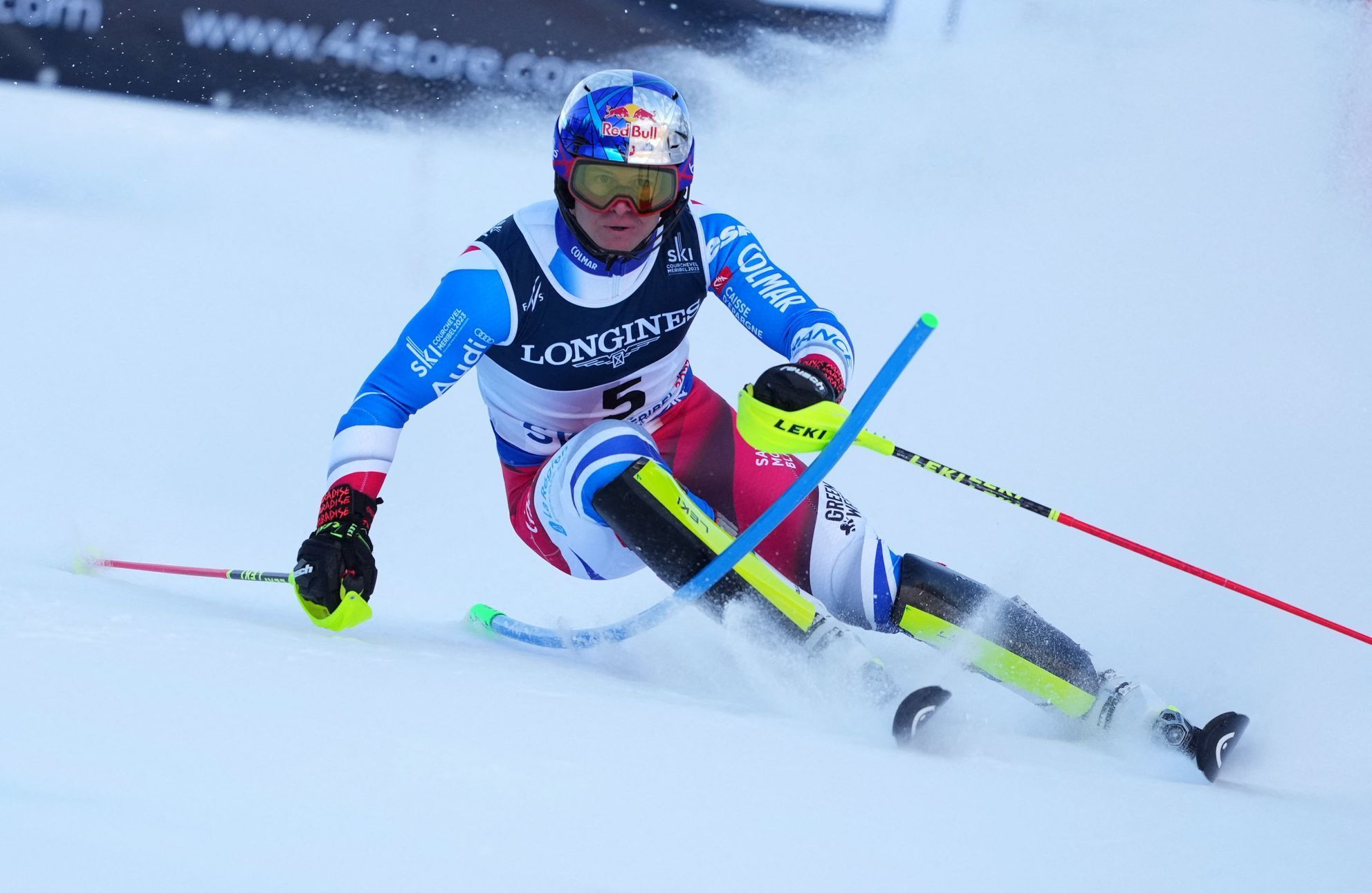 Alexis Pinturault při slalomu do kombinace na MS 2023 se Francii