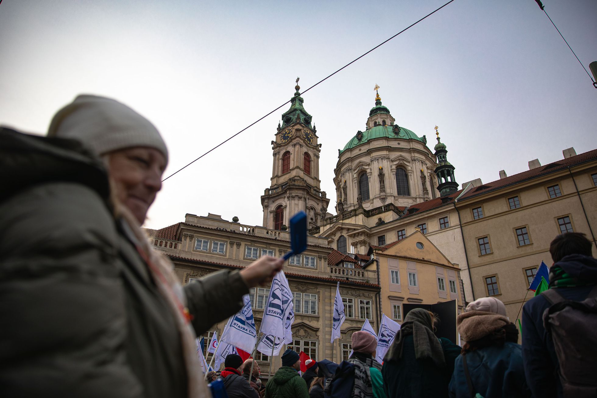 Stávka odborů, protest, demonstrace, pochod