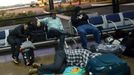 REFILE - CORRECTING DATE Passengers await their flights during a partial work slowdown at Rio de Janeiro's Santos Dumont airport, June 12, 2014. Brazilian police and demo