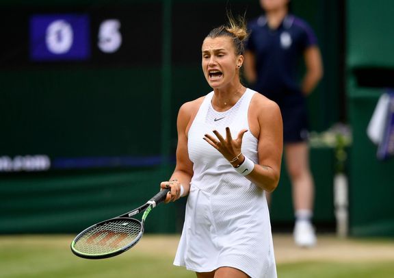 Sabalenková v semifinále Wimbledonu 2021.