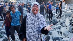 Aftermath of an overnight Israeli strike on a house, in Gaza City