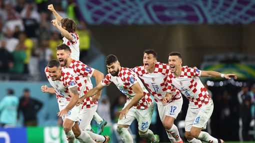 Chorvati slaví postup ve čtvrtfinále MS 2022 Chorvatsko - Brazílie