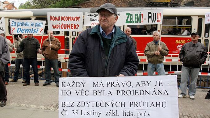 Demonstrace pro Čunka: první byla v Praze