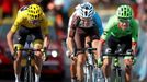 Tour de France 2017, 17. etapa: Chris Froome, Romain Bardet a Rigoberto Ura