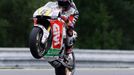 Německý motocyklista MotoGP Stefan Bradl během tréninku Velké ceny České republiky 2012 v Brně.