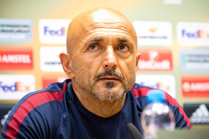 FC Viktoria Plzeň vs. AS Řím, tisková konference, trénink, Luciano Spalletti