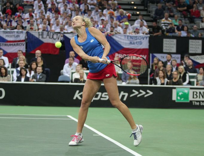 Kateřina Siniaková ve finále Fed Cupu 2018 Česko - USA