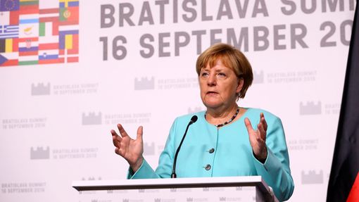 Německá kancléřka Angela Merkelová na bratislavském summitu EU