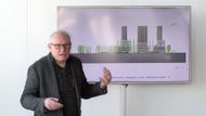 Autorem návrhu je přední český architekt Josef Pleskot, jenž vyhrál soutěž. Tu vyhlásil Central Group ve spolupráci s Institutem plánování a rozvoje a pod záštitou České komory architektů. Central Group koupil projekt v roce 2012 s platným stavebním povolením od německé společnosti Hochtief, která se rozhodla z českého trhu stáhnout. Developer se jej ale rozhodl přepracovat, původní návrh od architekta Aulíka je v současné době již 10 let starý. Původní projekt vycházel z nižších staveb, v Pleskotově jsou domy vysoké 11 až 22 pater. "My jsme vytvořili bohatší veřejný prostor, a to se dá udělat, jen když půjdeme trochu do výšky," říká Pleskot.