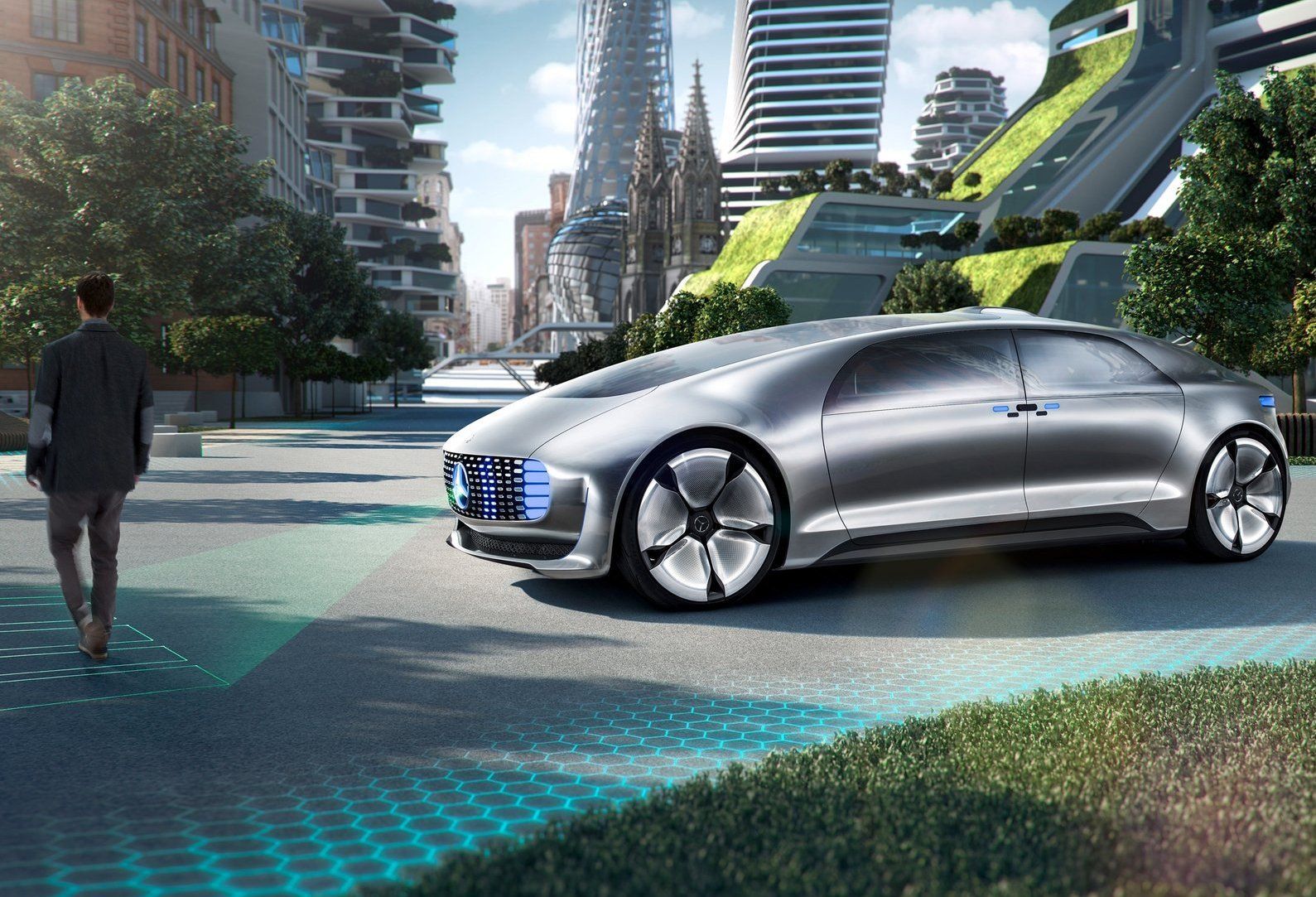 Mercedes koncept samořiditelý vůz na CES Las Vegas 2015