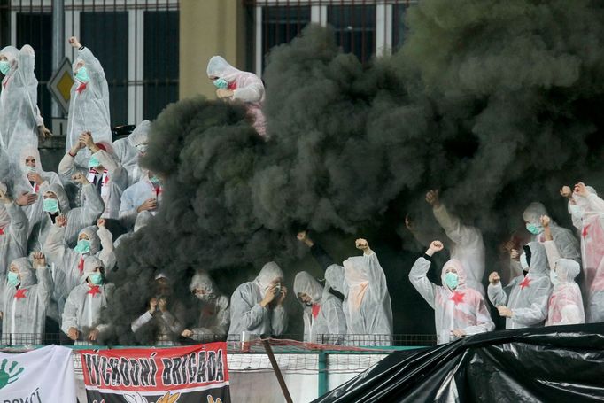 SL, Bohemians-Slavia: fanoušci Slavie