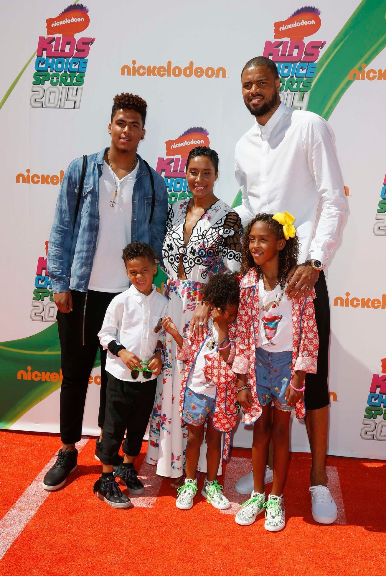 Kids' Choice Sports awards in Los Angeles - basketbalista Tyson Chandler s rodinou