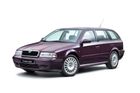 Koncepční Octavia Combi z frankfurtského autosalonu 1997. K sériové podobě měl fialový vůz, mimochodem dochovaný dodnes, hodně blízko.
