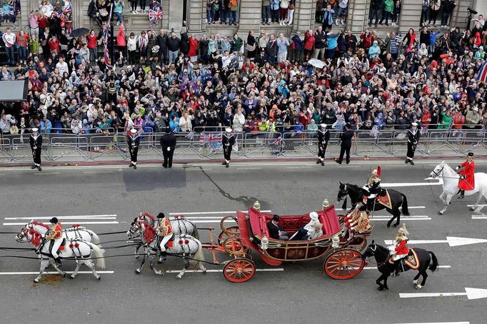 Westminster Hall in London June 5, 2012. REUTERS/Matthew Lloyd/POOL (BRITAIN - Tags: ROYALS ENTERTAINMENT) Published: Čer. 5, 2012, 2:41 odp.