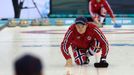 Norway's men's curling team second Christoffer Svae attends a training session in the Ice Cube Curling Center in Sochi February 9, 2014. REUTERS/Ints Kalnins (RUSSIA - Ta