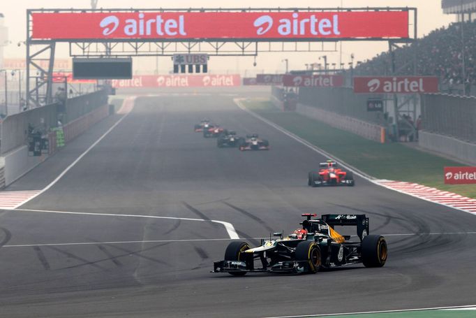 Heikki Kovalainen v Indii interní souboj Caterhamu s Petrovem prohrál.