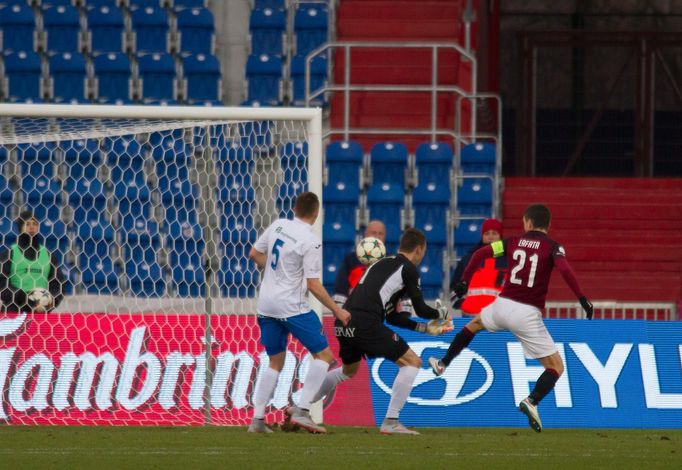 SL, Baník-Sparta: David Lafata dává gól na 0:1