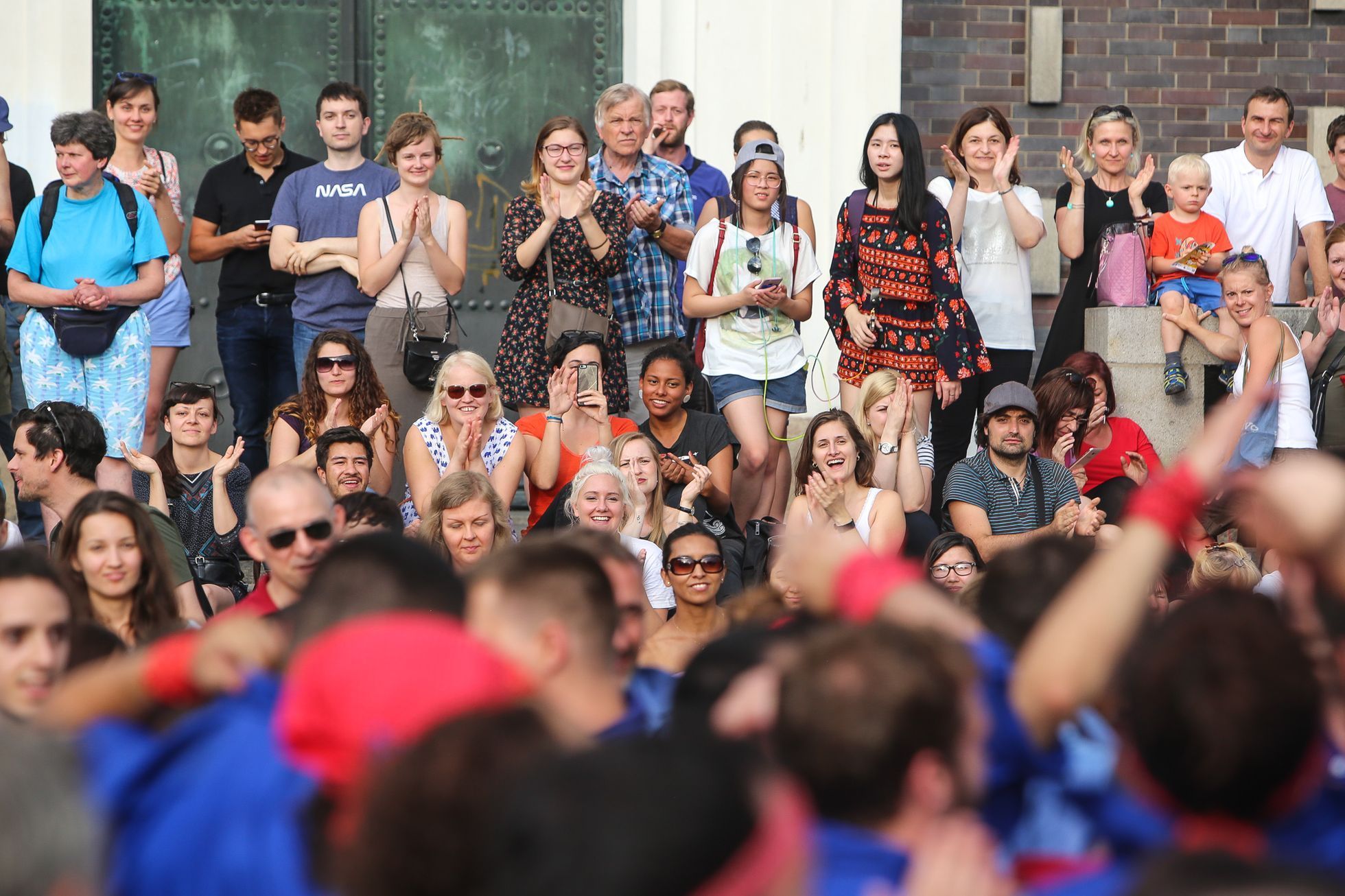 Katalánské lidské věže na náměstí Jiřího z Poděbrad, Castell, Praha