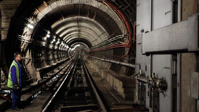 Tunel pražského metra - ilustrační foto.
