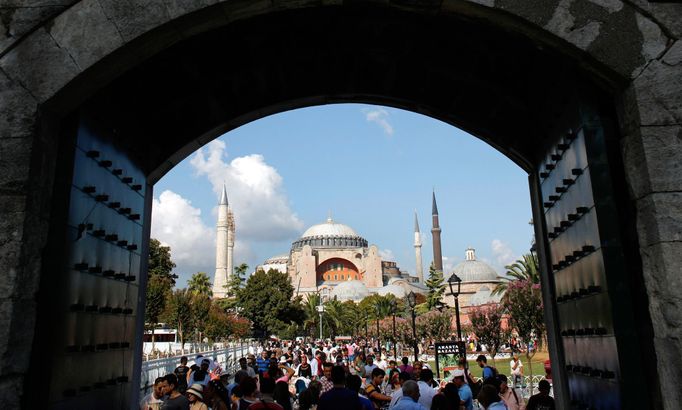 Hagia Sofia alias chrám Boží Moudrosti v Istanbulu.