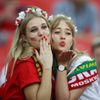 Polští fanoušci na zápase se Senegalem na MS 2018